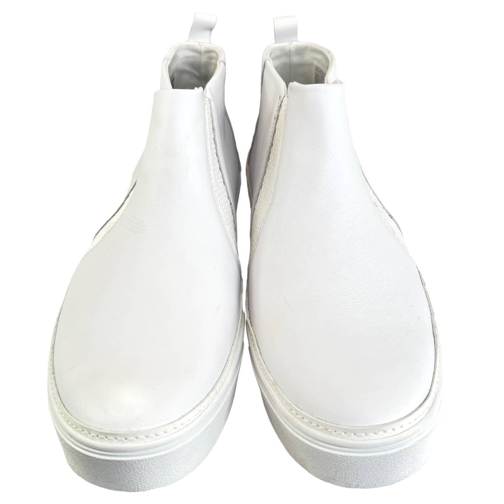 TOMS Bryce Slip On Sneakers White Womens 11 Leather OrthoLite Platform Bootie